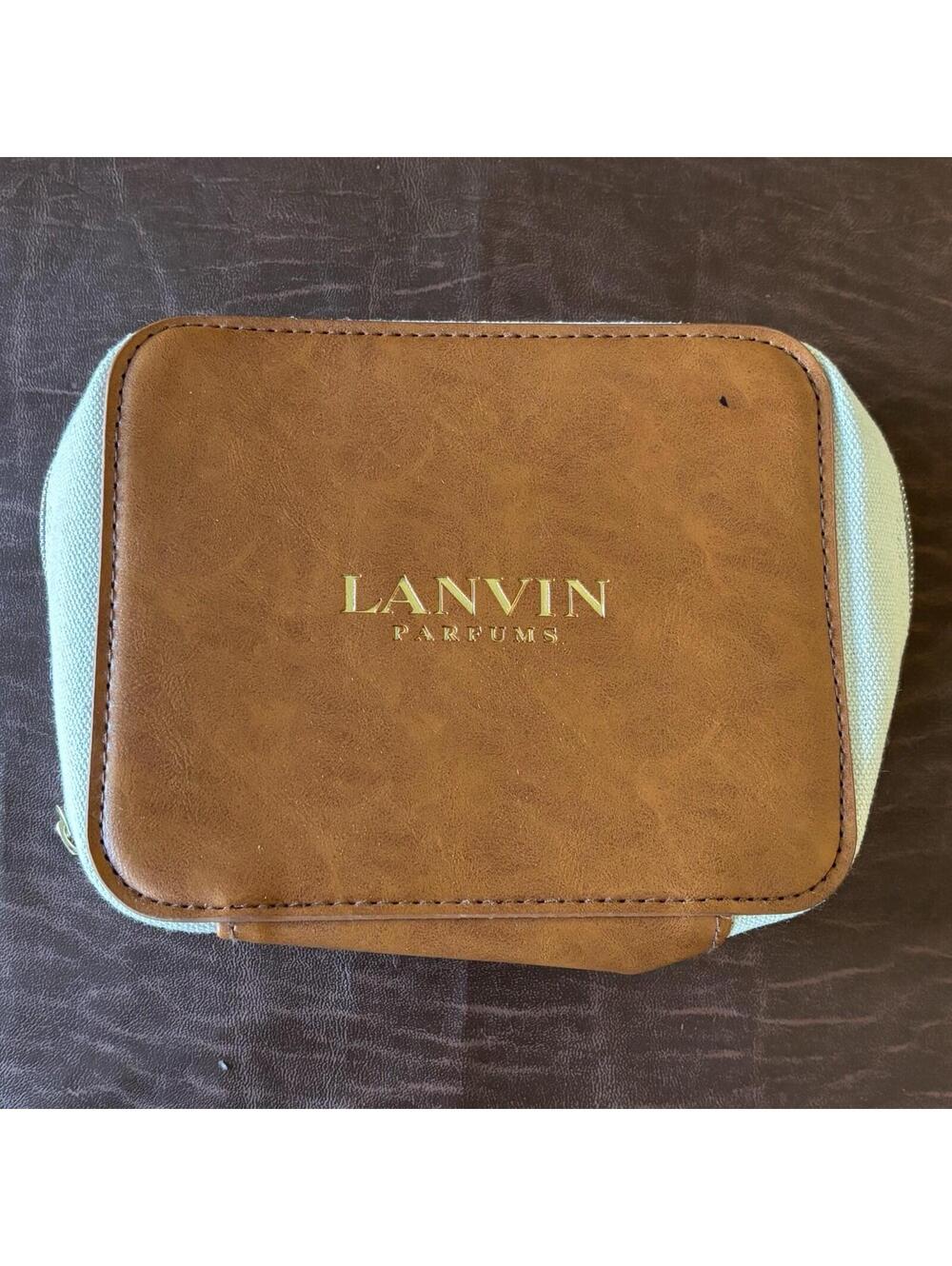 NEW Turkish Airlines LANVIN Business Class Amenity Travel Kit Leather Bag